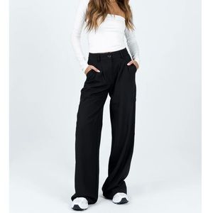 Princess Polly Archer Pants Black